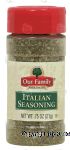 Our Family  italian seasoning Center Front Picture