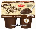 Our Family  chocolate pudding cups, 3.25-oz. Center Front Picture