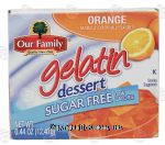 Our Family  orange gelatin dessert, sugar free Center Front Picture