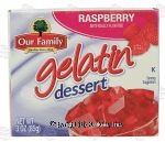 Our Family  raspberry gelatin dessert Center Front Picture