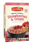 Our Family  instant oatmeal strawberries 'n cream, 10-packets Center Front Picture