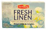 Our Family  fresh linen fabric softener dryer sheets Center Front Picture