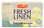 Our Family  fresh linen fabric softener dryer sheets Center Front Picture