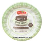 Our Family Ultra coated paper plates, strong & sturdy, microwave safe, 8.62-inch Center Front Picture