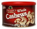 Our Family  whole cashews with sea salt Center Front Picture