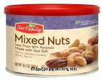 Our Family  mixed nuts, less than 50% peanuts with sea salt Center Front Picture