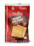 Our Family  sharp cheddar sliced cheese, 10-slices Center Front Picture