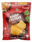 Our Family Natural sharp cheddar shredded cheese Center Front Picture