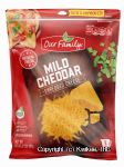 Our Family Natural mild cheddar shredded cheese Center Front Picture