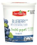 Our Family  blueberry lowfat yogurt, 1% milkfat Center Front Picture