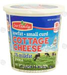 Our Family  cottage cheese, small curd, 1% milkfat Center Front Picture