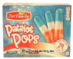 Our Family Patriot Pops raspberry, lemon, cherry flavored, 24-count Center Front Picture