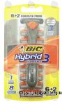 Bic Hybrid 3 comfort; 3 blade razor, 8 cartridge refills Center Front Picture