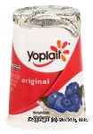 Yoplait Original mountain blueberry 99% fat free yogurt Center Front Picture