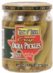 Talk Of Texas  hand picked crisp okra pickles hot Center Front Picture