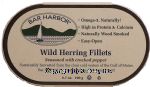 Bar Harbor  wild herring fillets seasoned with cracked pepper, sustainably harvested from maine, ready to serve Center Front Picture