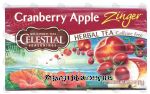 Celestial Seasonings Zinger cranberry apple flavored caffeine free herbal tea, 20-bags Center Front Picture