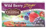 Celestial Seasonings Zinger wild berry flavored caffeine free herbal tea, 20-bags Center Front Picture