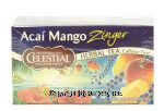 Celestial Seasonings Zinger acai mango herbal tea, caffeine free, 20-bags Center Front Picture