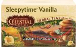 Celestial Seasonings Sleepytime vanilla flavor herbal tea, caffeine free, 20-bags Center Front Picture