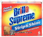 Brillo Supreme strip & shine; soap free steel wool balls Center Front Picture