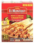 El Monterey  beef & cheese taquitos, flour tortillas, 21 taquitos Center Front Picture