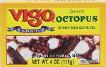 Vigo  spanish octopus/pulpo in soy and olive oil, wild caught Center Front Picture