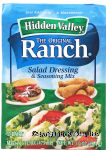 Hidden Valley  original ranch seasoning & salad dressing dry mix just add milk & mayonnaise makes 16 fl. oz. Center Front Picture