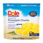 Dole Tropical Gold pineapple chunks Center Front Picture