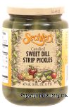 Sechler's  candied sweet dill strip pickles Center Front Picture