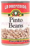 La Preferida  pinto beans - frijoles pintos Center Front Picture