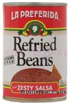 La Preferida  refried beans with zesty salsa Center Front Picture