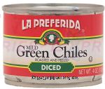 La Preferida  mild diced green chilli roasted and peeled Center Front Picture