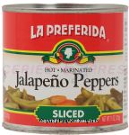 La Preferida  hot marinated sliced jalapeno peppers Center Front Picture