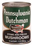 Pennsylvania Dutchman Mushrooms Stems & Pieces Center Front Picture