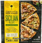 California Pizza Kitchen Crispy Thin Crust sicilian recipe; italian sausage, spicy ham, salami, basil, mozzarella and fontina cheeses Center Front Picture