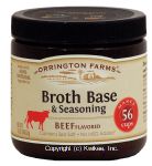 Orrington Farms  beef broth base & seasoning, contains sea salt, no MSG added, makes 56 cups Center Front Picture