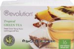 Revolution  tropical green tea, estate grown young hyson and dragonwell teas, 16- flow through infuser bags Center Front Picture