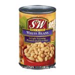 S&W  white beans in light seasoning, premium quality & taste Center Front Picture