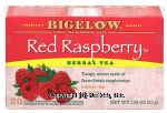 Bigelow  red raspberry herbal tea, all natural, caffeine free Center Front Picture