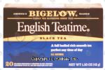 Bigelow English Teatime black tea Center Front Picture