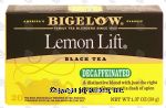 Bigelow Lemon Lift all natural decaffeinated black tea Center Front Picture