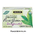 Bigelow Organic pure green decaffeinated green tea, 20-bags Center Front Picture