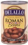 Delallo  roman beans Center Front Picture