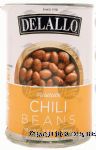 Delallo  chili beans Center Front Picture