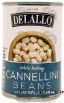 Delallo  cannellini beans Center Front Picture