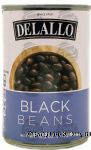 Delallo  black beans Center Front Picture