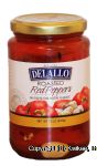 Delallo  roasted red peppers with garlic in olive oil Center Front Picture