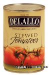 Delallo  italian style stewed tomatoes, sun ripened california Center Front Picture