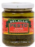 Delallo  pesto sauce, 100% olive oil with basil Center Front Picture